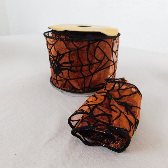 Lot Of 13+ Halloween Ribbon Various Lengths Widths Amounts Some Wired New Pieces - Picture 10 of 12